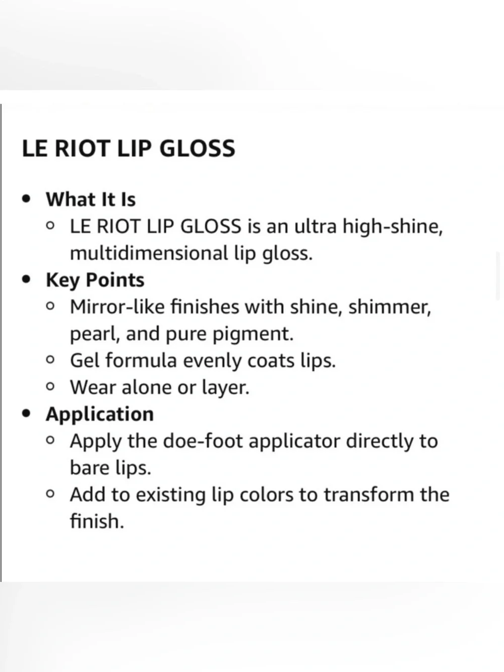 Werk Haus Laboratory Le Riot lipgloss Red